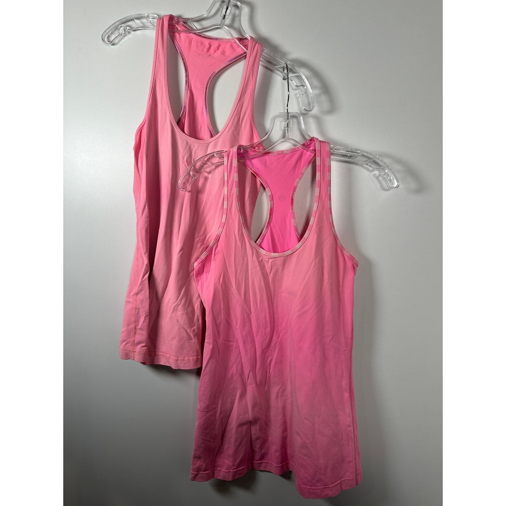 Pink Lululemon Tank Tops Athletic Racerbacks Slim Fit Yoga Size 6 Casual Gym
